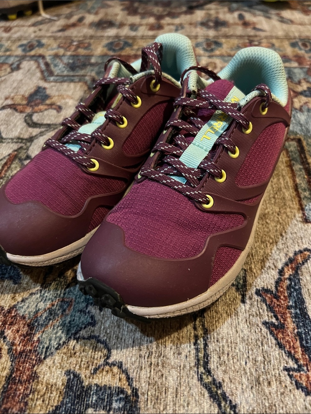Merrell Kids Maroon Sneakers with Mint Lining